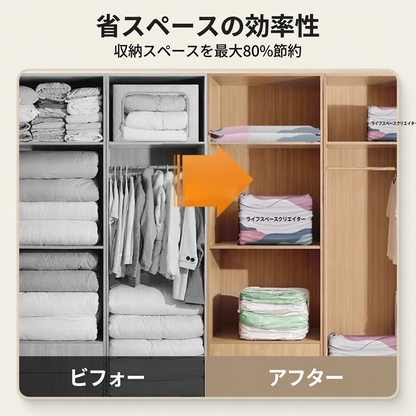 SVOZK® 大容量真空圧縮袋 – ポンプ不要！