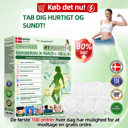 Officiel Butik | 🧡🧡CureVivo® Moringa · Berberin × NAD+ 10-i-1 Avanceret Nano Mikronålplaster 🇩🇰 (Én gang om dagen, synlige resultater på 7 dage) ✅ Til overvægt, slap hud, diabetes, søvnapnø, ledproblemer med mere