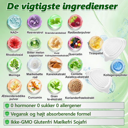 Officiel Butik | 🧡🧡CureVivo® Moringa · Berberin × NAD+ 10-i-1 Avanceret Nano Mikronålplaster 🇩🇰 (Én gang om dagen, synlige resultater på 7 dage) ✅ Til overvægt, slap hud, diabetes, søvnapnø, ledproblemer med mere