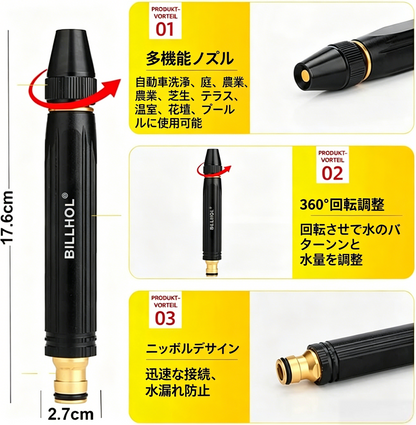 🔥🤖1️⃣期間限定イベント まとめ買いでおまけ増量！｜家庭用高圧洗浄ガン 💎Billhol®